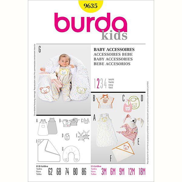 Accesorios para bebés, Burda 9635,  image number 1