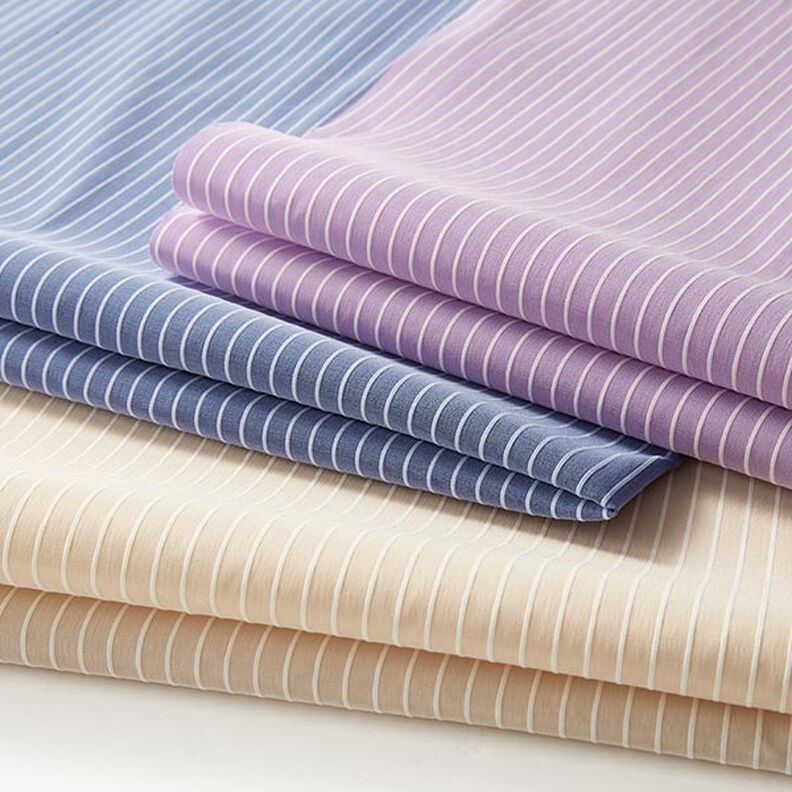 Tela stretch Rayas horizontales elástica longitudinalmente – violeta pastel,  image number 5