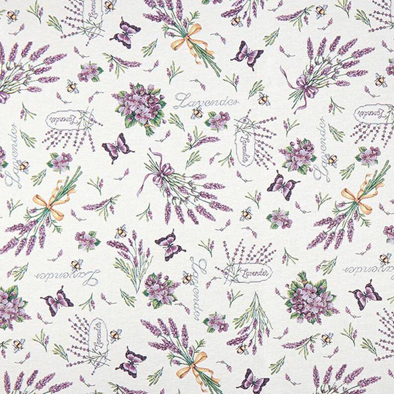 Tela decorativa Tapiz Lavanda violeta – blanco lana/lila,  image number 1