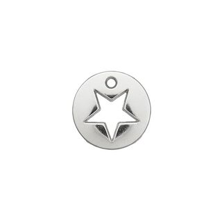 Pieza decorativa Estrella [ Ø 12 mm ] – plateado metálica, 