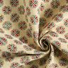 Tela decorativa Tapiz Mandalas de flores pequeñas – beige claro/rojo,  thumbnail number 3