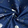 Tela decorativa Constelaciones Brilla en la oscuridad – azul marino/amarillo claro,  thumbnail number 5