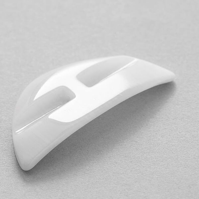 Botón con ojal acanalado [ 55 mm ] – blanco,  image number 3