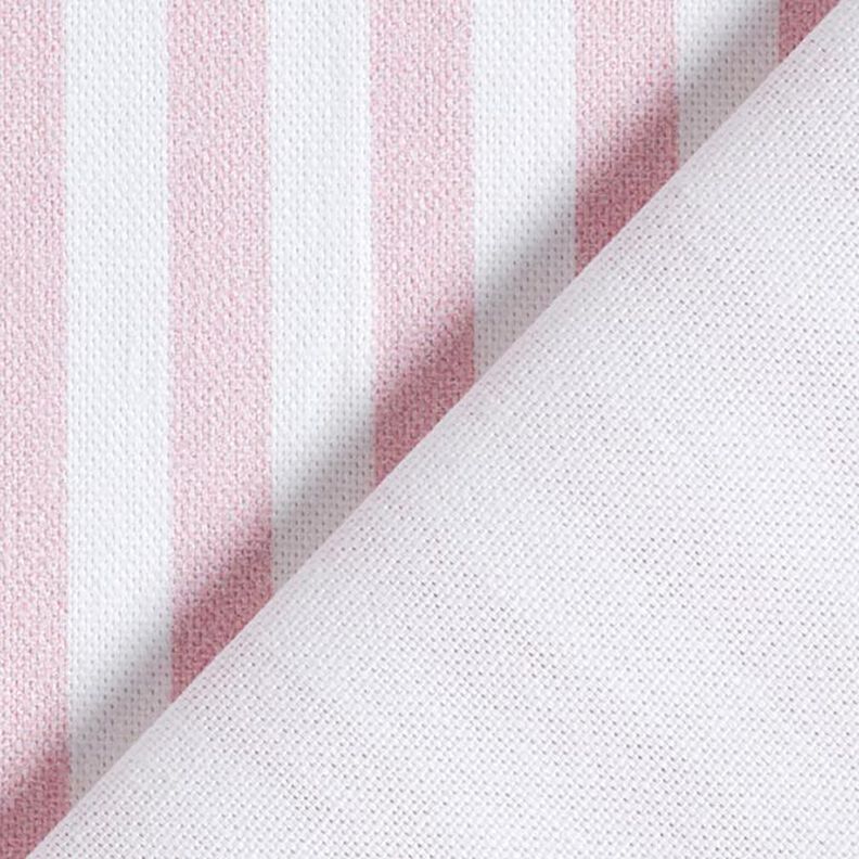 Tela decorativa Panama media Rayas verticales – rosado/blanco,  image number 4
