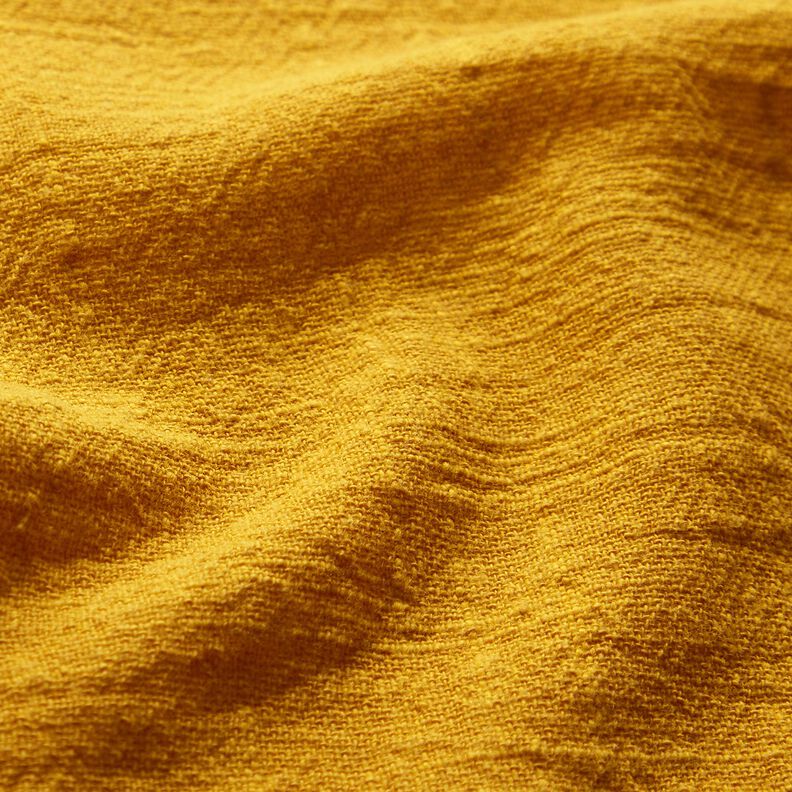 Tejido de algodón aspecto lino – mostaza,  image number 2
