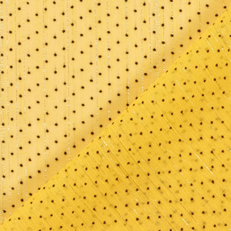 Gasa con purpurina puntos y rayas – amarillo limón,  image number 4
