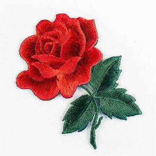 Parche Rosa [ 7 x 7 cm ] – rojo/verde, 