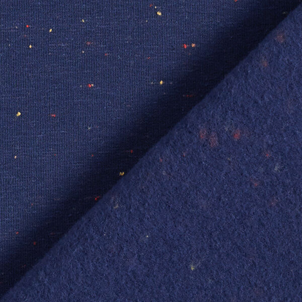 Tela de sudadera suave Chispitas de colores – azul marino,  image number 4