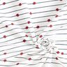 Tela de jersey de algodón Rayas y mariquitas – blanco lana,  thumbnail number 3