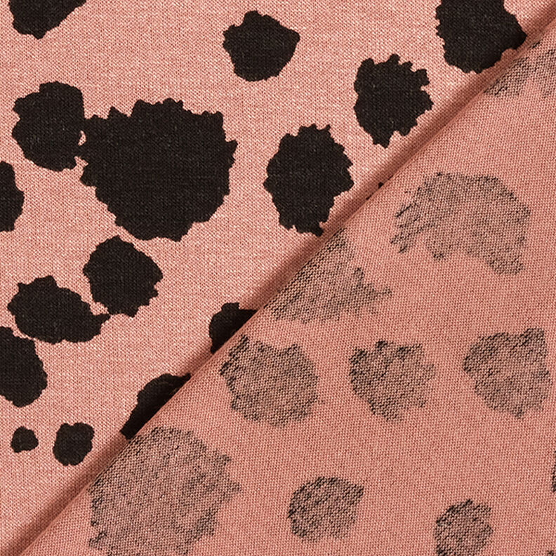 Tela de jersey de viscosa con borrones – rosa viejo oscuro,  image number 4