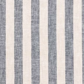 Lino mixto Rayas &ndash; natural/azul marino, 