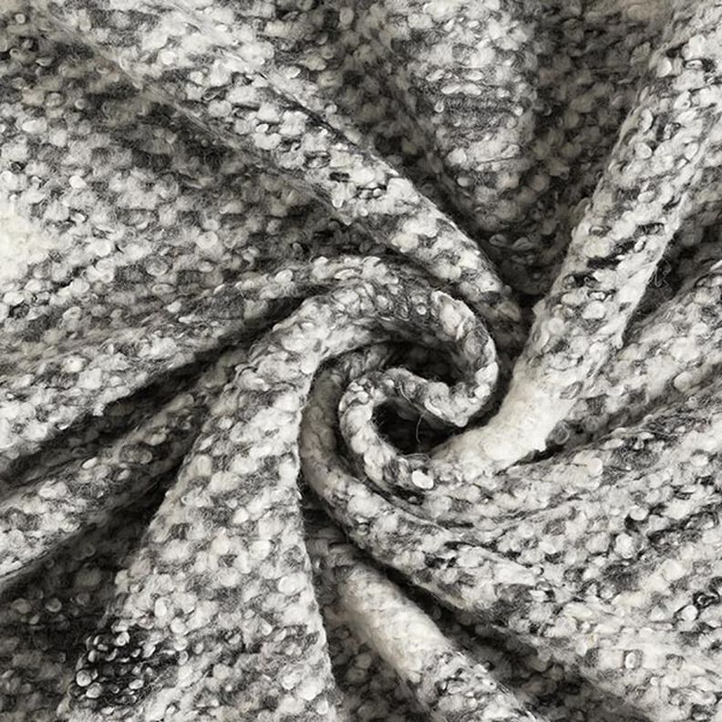 Punto bouclé mezcla de lana grandes rombos – gris,  image number 3