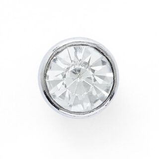 Ojal de metal con diamantes de imitación [  Ø10 mm ] – plateado metálica, 