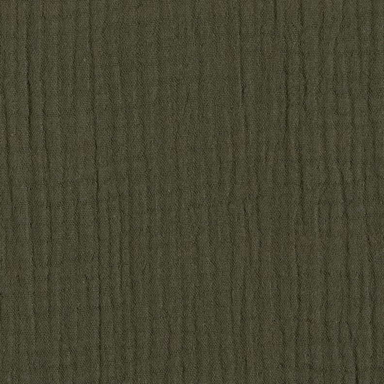 GOTS Muselina de algodón de tres capas – oliva,  image number 4