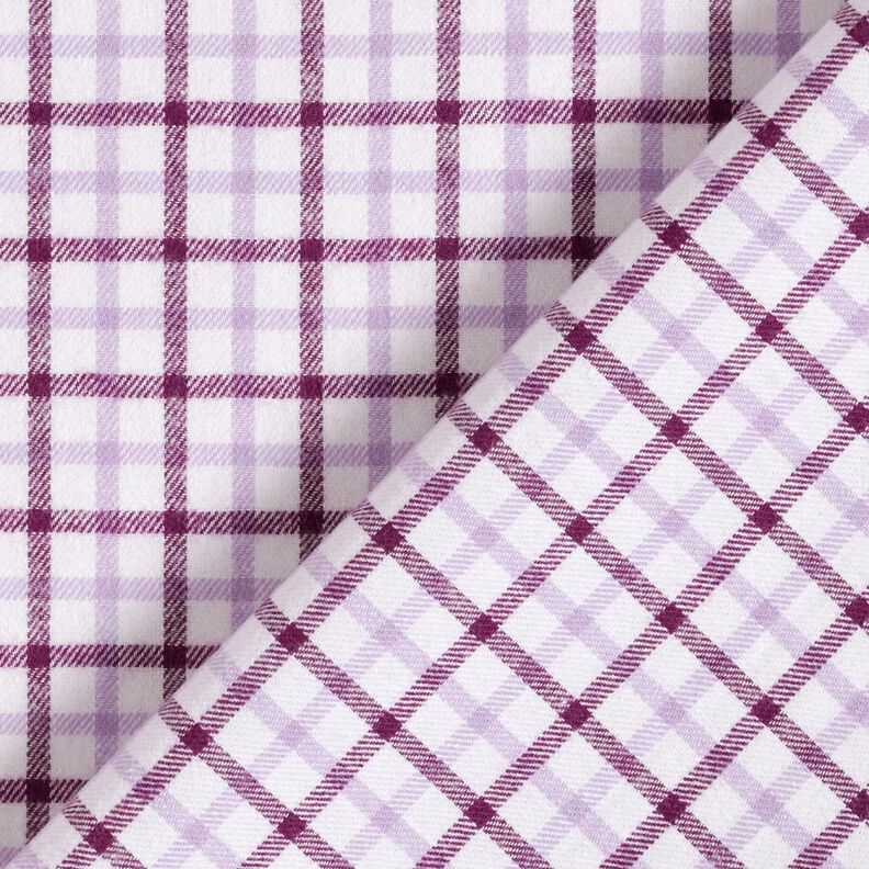 Franela de algodón Cuadros – blanco/lavanda,  image number 3