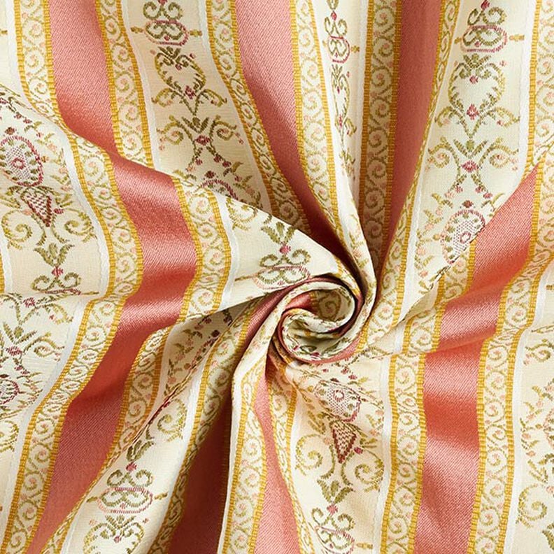 Tela de tapicería jacquard Rayas Biedermeier – crema/rosa antiguo,  image number 4