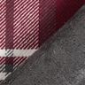 Tejido de abrigo con reverso de piel a cuadros – burdeos/gris pizarra,  thumbnail number 4