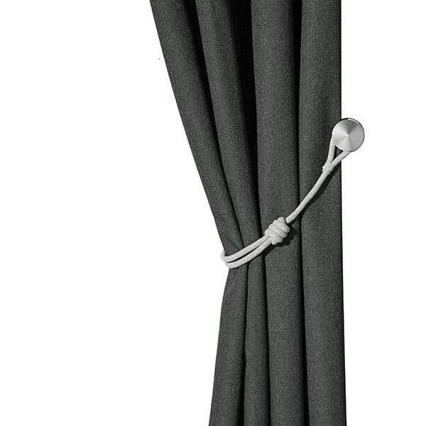 Soportes de persiana romana con nudo enrollado, longitud ajustable – gris claro | Gerster,  image number 2