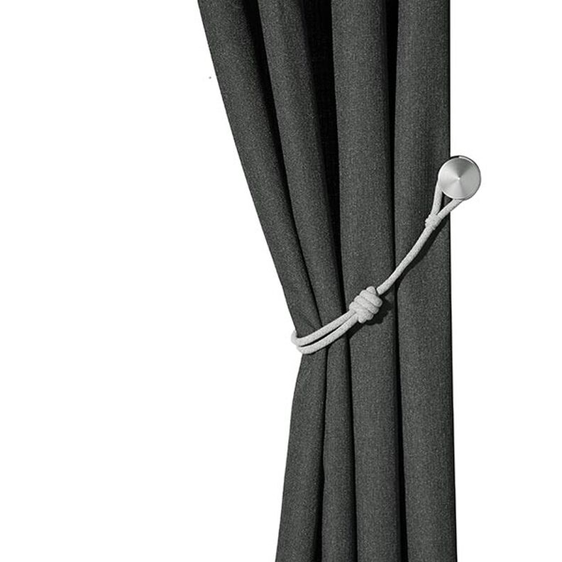 Soportes de persiana romana con nudo enrollado, longitud ajustable – gris claro | Gerster,  image number 2
