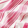 Tela de algodón Rayas bordadas – blanco lana/pink,  thumbnail number 2