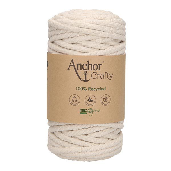 Anchor Crafty Hilo de macramé, reciclado [5mm] – blanco lana,  image number 2