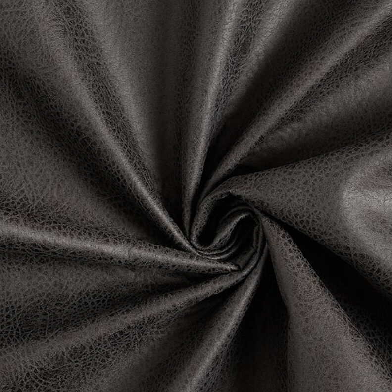 Tela de tapicería Imitación de piel – negro,  image number 1