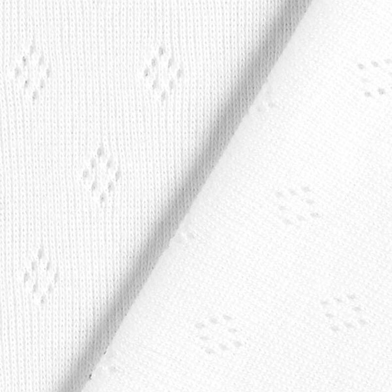 Jersey de punto fino con patrón de agujeros – blanco,  image number 3