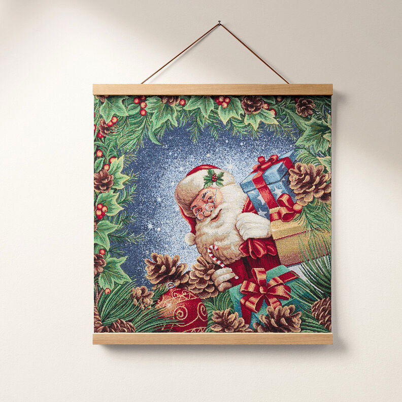 Panel Tapiz Regalo de navidad lurex – azul/verde,  image number 6