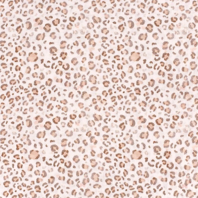 Muselina/doble arruga Acuarela leopardo Impresi&oacute;n digital &ndash; marfil,  image number 1
