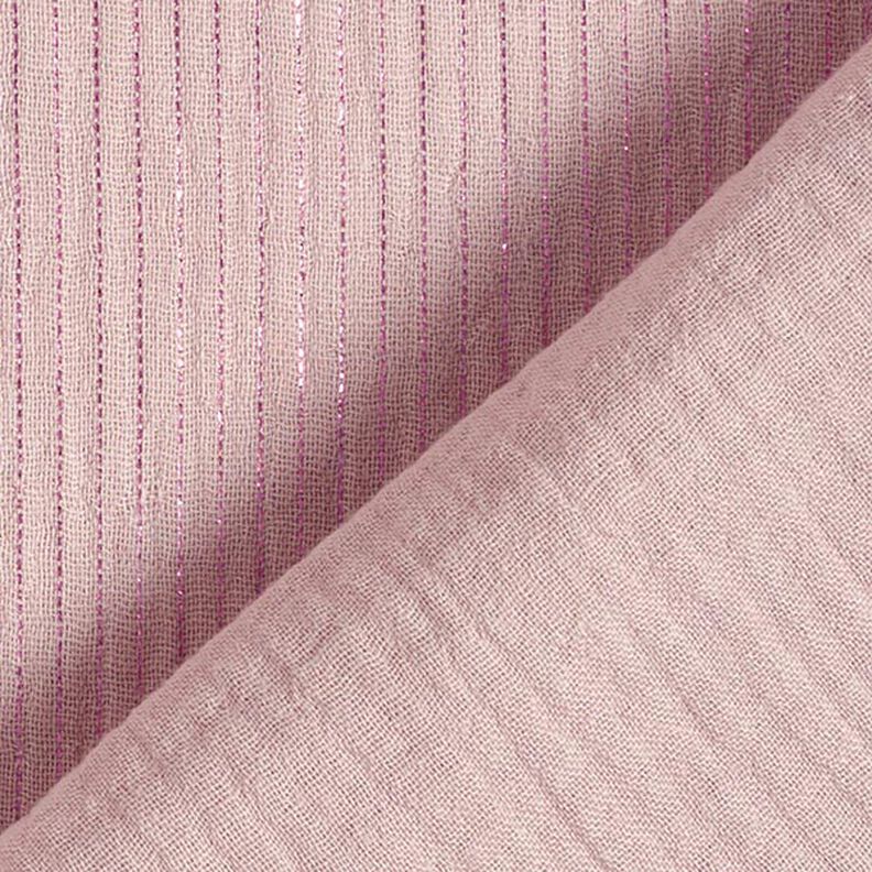 Muselina de algodón rayas brillantes – rosa,  image number 5