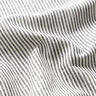 Mezcla de lino y algodón Rayas estrechas – negro/blanco lana,  thumbnail number 2