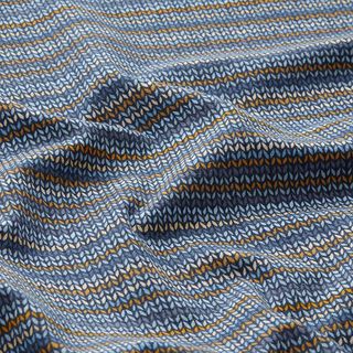Tela de jersey de algodón Patrón de tejido – azul marino, 