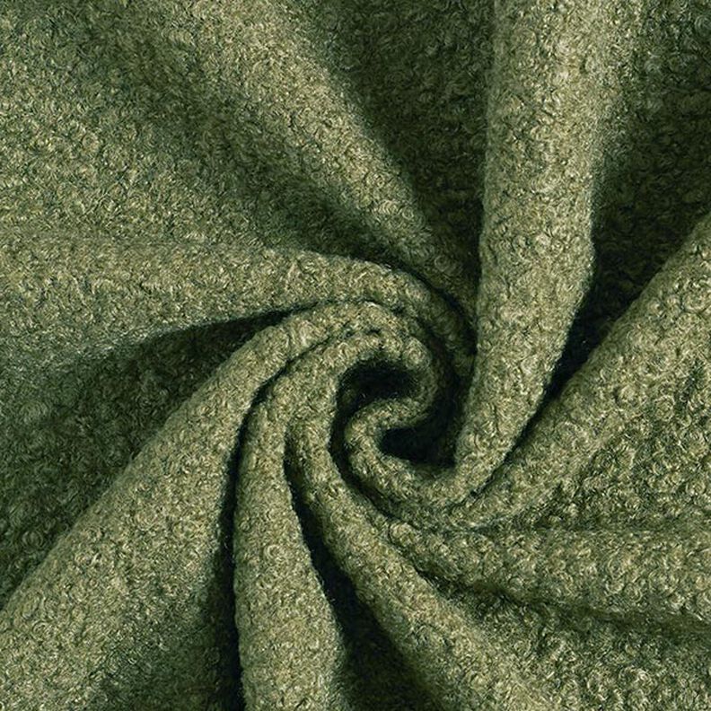 Bouclé de punto afieltrado – oliva,  image number 1