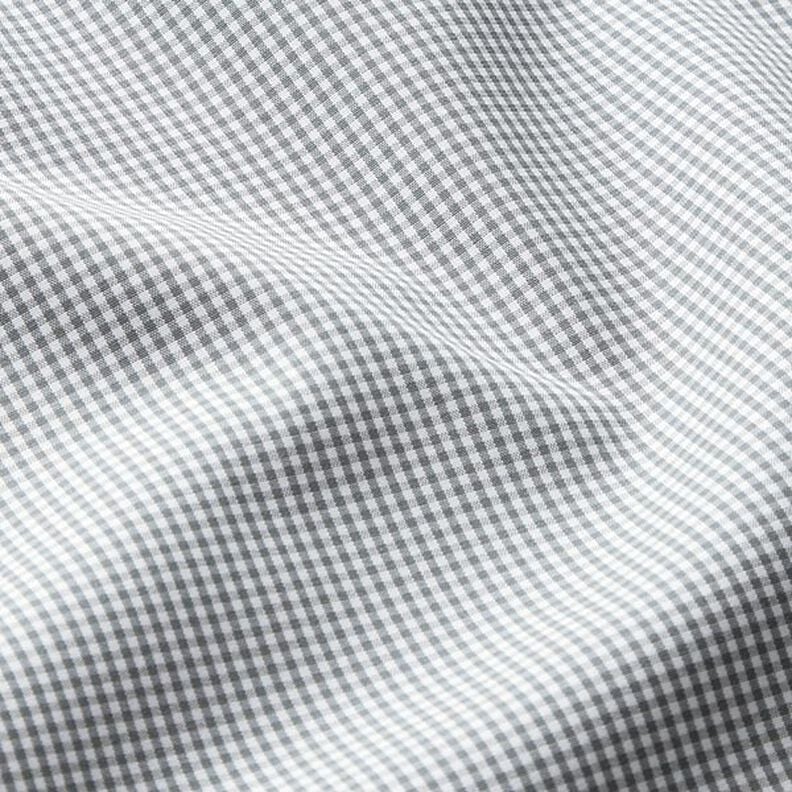 Tela de algodón vichy – blanco/gris,  image number 2