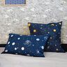Tela decorativa Constelaciones Brilla en la oscuridad – azul marino/amarillo claro,  thumbnail number 7