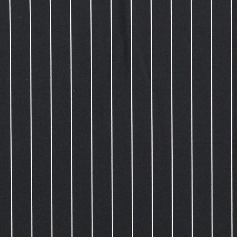 Tejido de pantalón elástico a rayas – negro/blanco,  image number 1