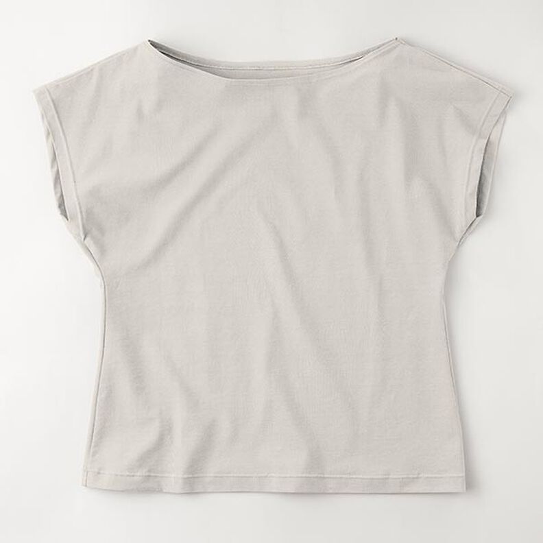 Tela de jersey de algodón Uni mediano – naturaleza,  image number 8