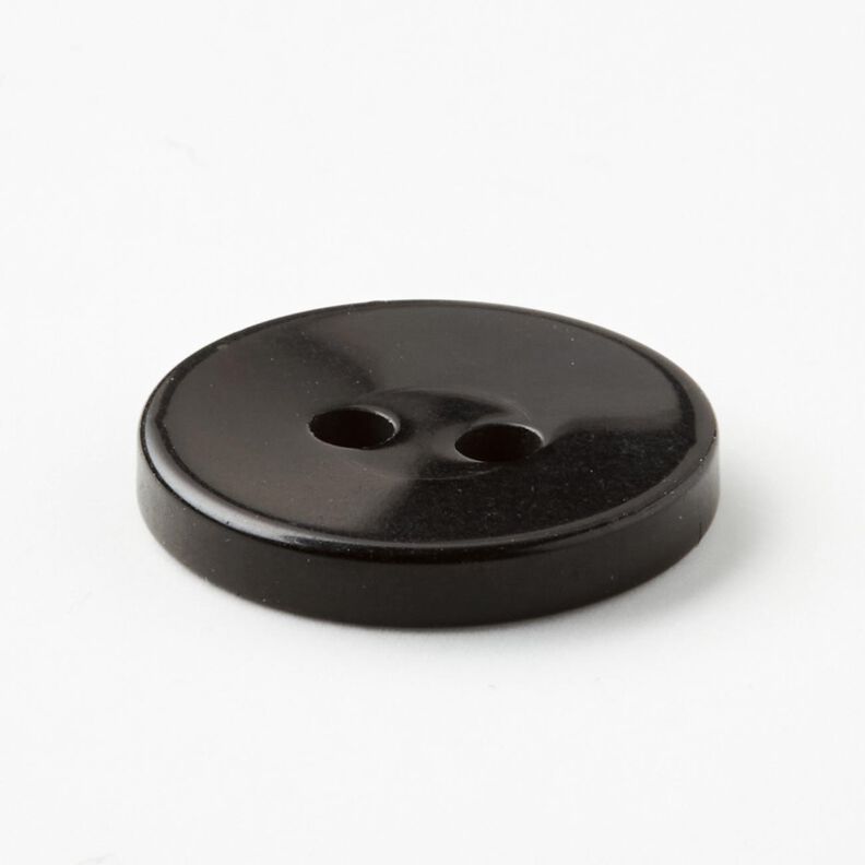 Botón de 2 agujeros brillante [Ø 15 mm] – negro,  image number 2