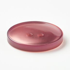 Botón de 2 agujeros brillante [Ø 25 mm] – rosa viejo oscuro, 