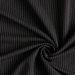 Tela para traje Rayas verticales tejidas Fina 5 mm – negro, 