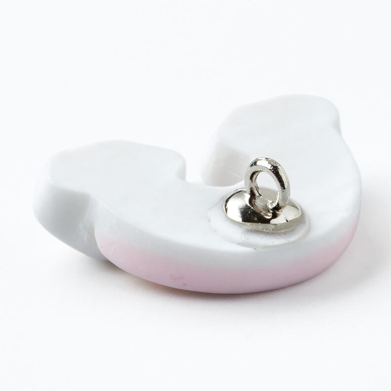 Botón con ojal arcoíris [Ø 26 mm] – rosa oscuro/blanco,  image number 3