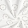 Tela de algodón con bordado floral – blanco,  thumbnail number 3