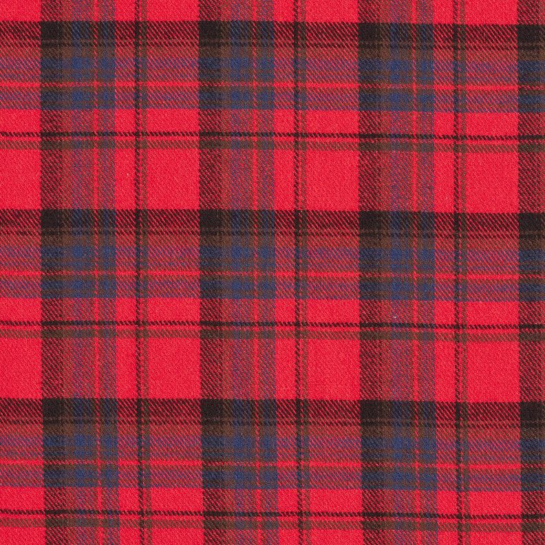 Franela de algodón Cuadros – chili/índigo,  image number 1