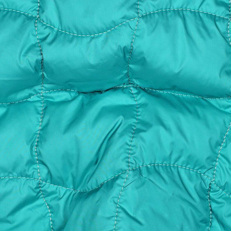 Tela acolchada Cuadrados ondulados – azul agua/púrpura,  image number 2