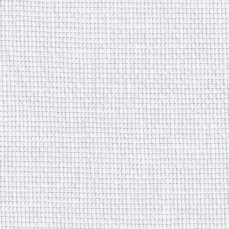 Tela de algodón bouclé con cajas – blanco,  image number 4