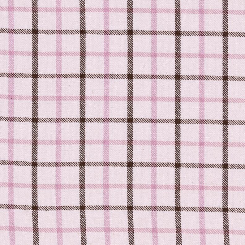 Tela de camisa de algodón con patrón de cuadros – rosado/violeta pastel,  image number 1