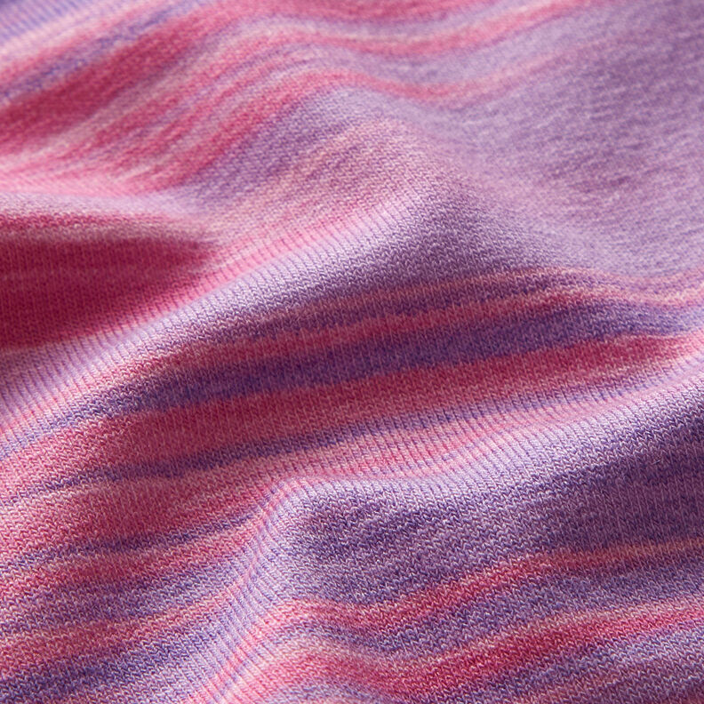 Tela de jersey de viscosa Rayas longitudinales degradadas de color – berenjena/lila,  image number 4