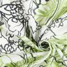 Mezcla de algodón y seda flores abstractas – marfil/verde mayo,  thumbnail number 3