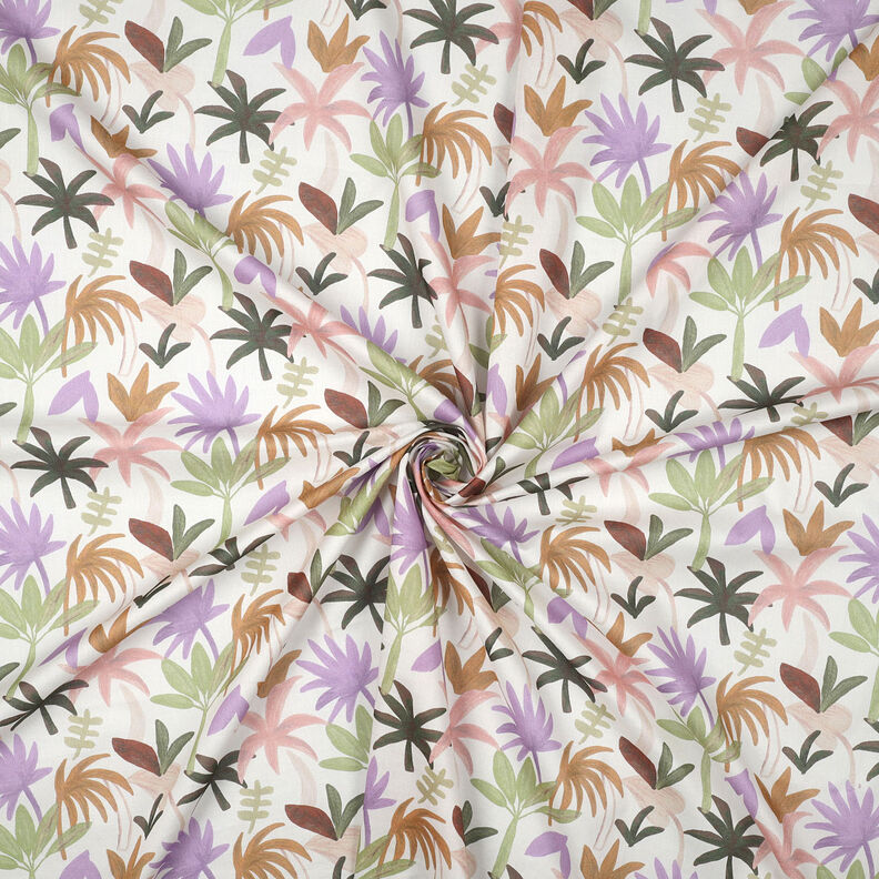 Gasa de algodón con palmeras | Nerida Hansen – blanco/rosa,  image number 3