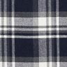 Tejido de abrigo con reverso de piel a cuadros – azul noche/gris pizarra,  thumbnail number 1